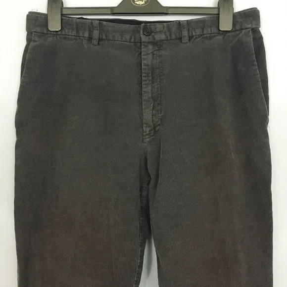 Haggar Mens 36 x 32 Charcoal Gray 100% Cotton Flat Front Straight Leg Pants - Picture 8 of 9